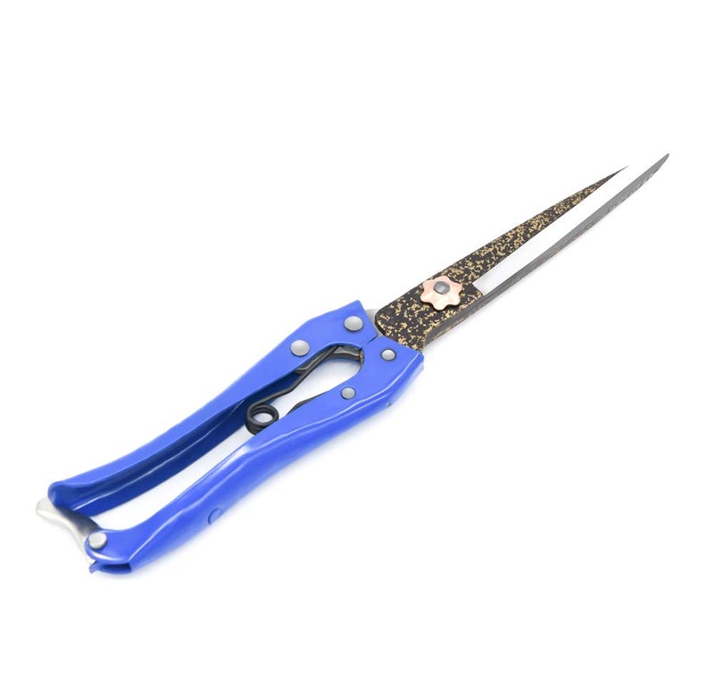 LCDCM Grass Sheep Shear - Coated Wear-Resistant Handle, Manganese Steel Double-Edged, Strong Spring Suitable For Manual Shearing of Cow, Sheep, and Horse Hair (Blue 10.2 inches) - Image 1